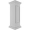 Ekena Millwork 12"W x 40"H Corner Newel Post with Panel, Peaked Capital & Base Trim (Installation kit included) NWL12X40CPP0B0 - alternate 2